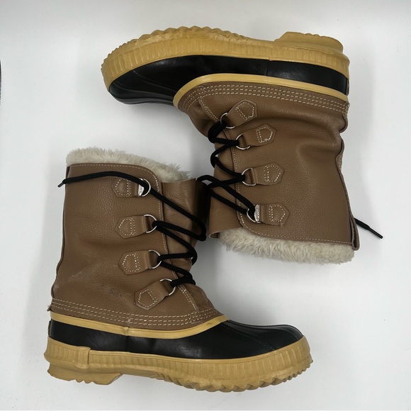 Sorel Manitou Steel Shank Waterproof Boots Sub Zero Removable Liner Beige - Picture 3 of 14